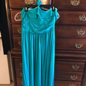 Beautiful blue teal dress with halter straps